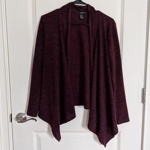 Forever 21 flowy burgundy cardigan